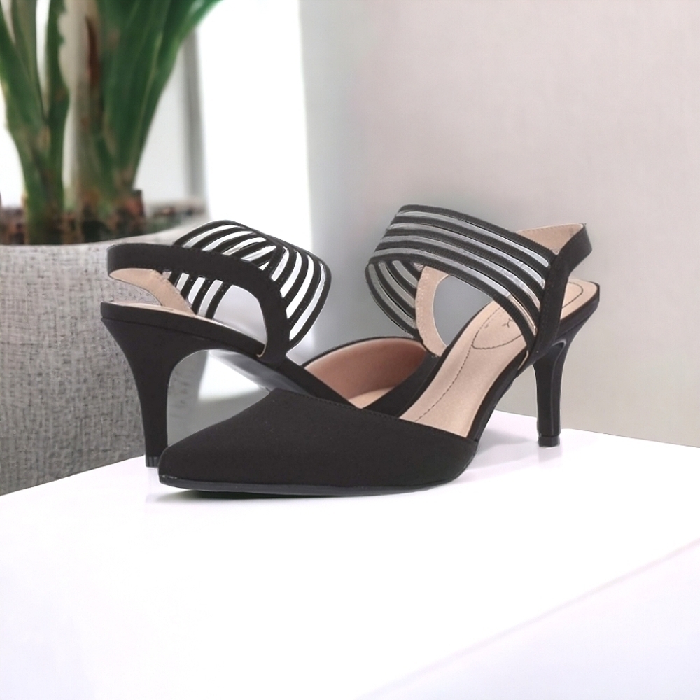 Life Stride Sanya Black Pumps Size 8W BNIB